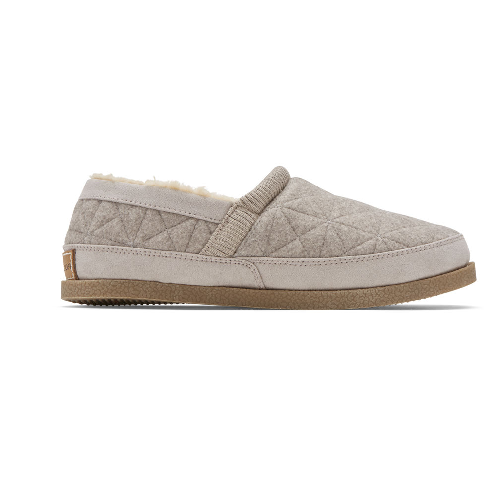 Rockport Womens Slippers Grey - truTECH Veda Moc - UK 489-ITHXYF